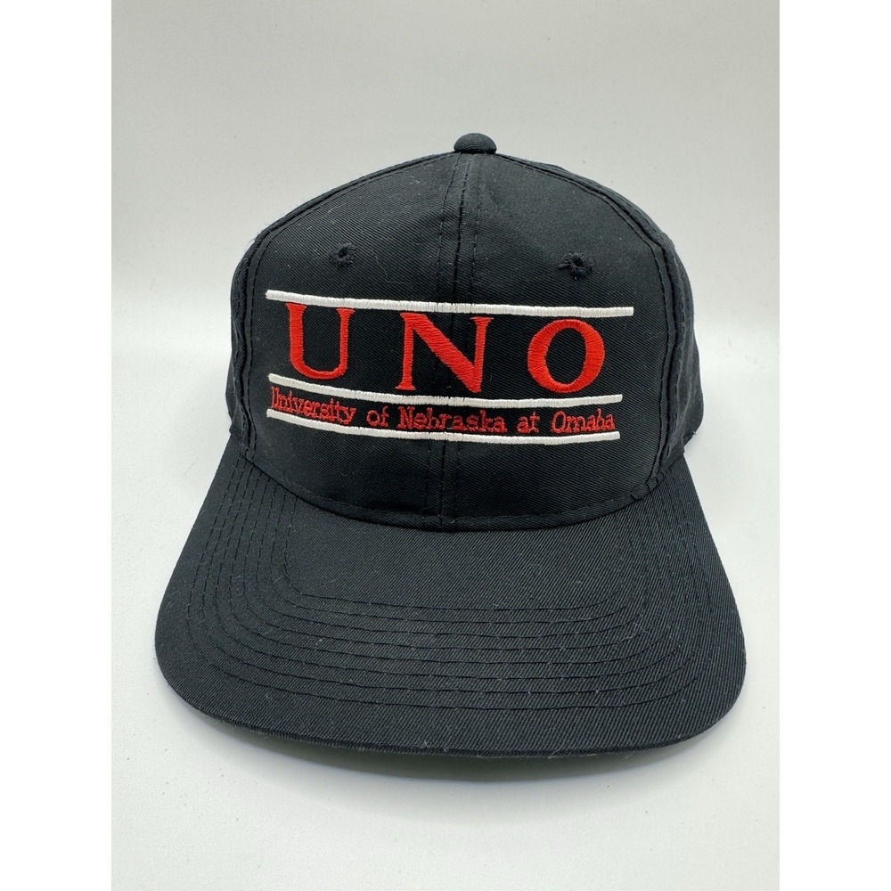 VTG UNO University Of Nebraska Omaha Snapback Hat Black The Game Cap